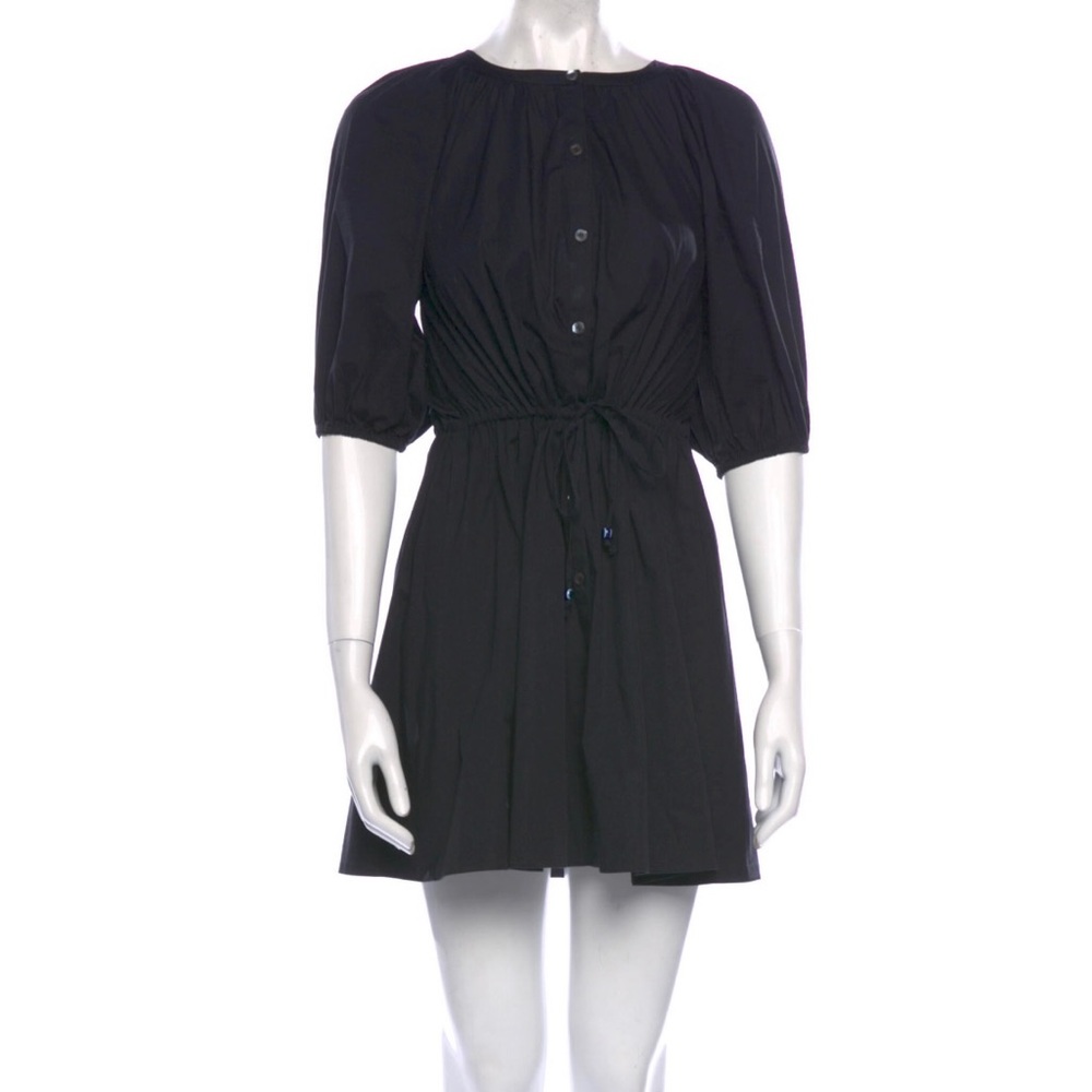 Staud Black Poplin Shirt Dress (Vincenza) - small